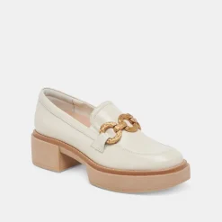 SHEENA LOAFERS IVORY CRINKLE PATENT^Dolce Vita Clearance