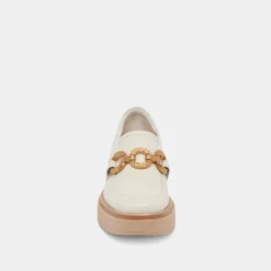 SHEENA LOAFERS IVORY CRINKLE PATENT^Dolce Vita Clearance