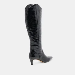 SHILAH BOOTS NOIR EMBOSSED LEATHER^Dolce Vita Best