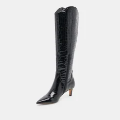 SHILAH BOOTS NOIR EMBOSSED LEATHER^Dolce Vita Best