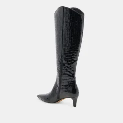 SHILAH BOOTS NOIR EMBOSSED LEATHER^Dolce Vita Best