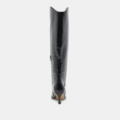 SHILAH BOOTS NOIR EMBOSSED LEATHER^Dolce Vita Best