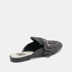 SIANNA FLATS BLACK RAFFIA^Dolce Vita New