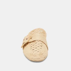 SIANNA FLATS NATURAL RAFFIA^Dolce Vita Clearance