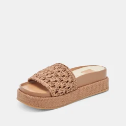SIDONA SANDALS BROWN RAFFIA^Dolce Vita New