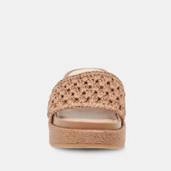 SIDONA SANDALS BROWN RAFFIA^Dolce Vita New