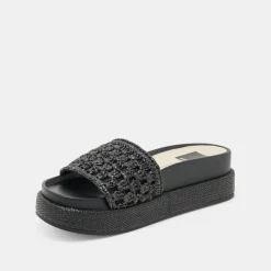 SIDONA SANDALS ONYX RAFFIA^Dolce Vita Outlet