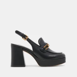 SIRUS HEELS BLACK LEATHER^Dolce Vita Online