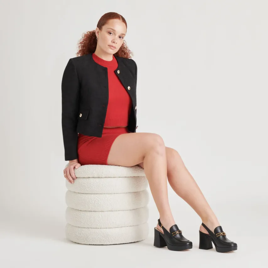 SIRUS HEELS BLACK LEATHER^Dolce Vita Online