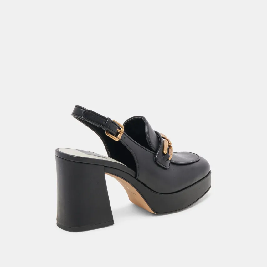 SIRUS HEELS BLACK LEATHER^Dolce Vita Online