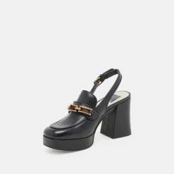 SIRUS HEELS BLACK LEATHER^Dolce Vita Online