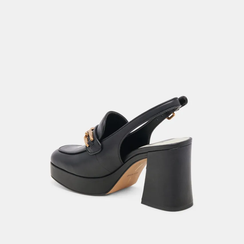 SIRUS HEELS BLACK LEATHER^Dolce Vita Online