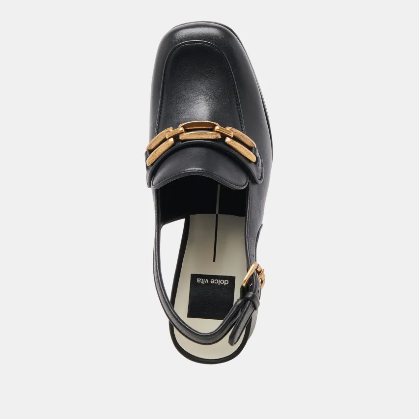 SIRUS HEELS BLACK LEATHER^Dolce Vita Online
