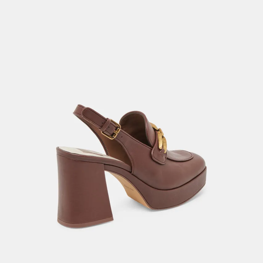 SIRUS HEELS CHOCOLATE LEATHER^Dolce Vita Clearance