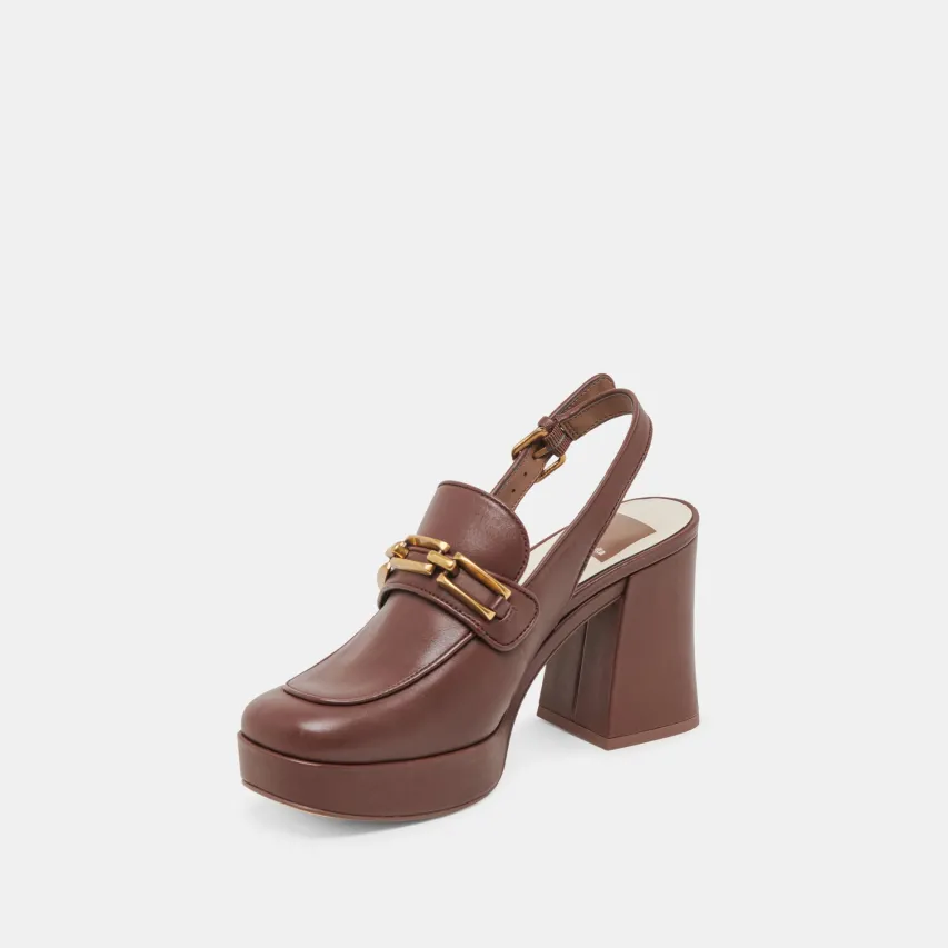 SIRUS HEELS CHOCOLATE LEATHER^Dolce Vita Clearance