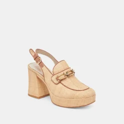 SIRUS HEELS LT NATURAL RAFFIA^Dolce Vita Fashion