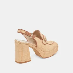 SIRUS HEELS LT NATURAL RAFFIA^Dolce Vita Fashion