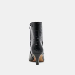 SONDRA BOOTIES NOIR EMBOSSED LEATHER^Dolce Vita Clearance