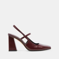 SOYER HEELS BURGUNDY CRINKLE PATENT^Dolce Vita Clearance