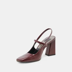 SOYER HEELS BURGUNDY CRINKLE PATENT^Dolce Vita Clearance