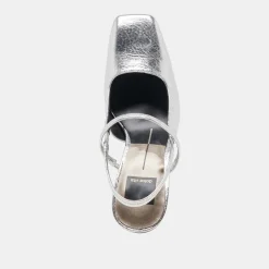 SOYER HEELS SILVER DISTRESSED LEATHER^Dolce Vita Clearance