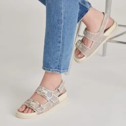 STARLA PRIDE SANDALS WHITE MULTI RAFFIA^Dolce Vita Clearance
