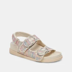 STARLA PRIDE SANDALS WHITE MULTI RAFFIA^Dolce Vita Clearance