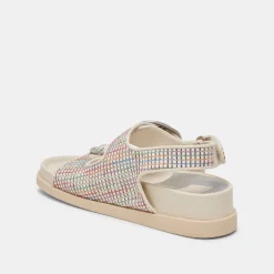 STARLA PRIDE SANDALS WHITE MULTI RAFFIA^Dolce Vita Clearance