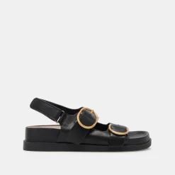 STARLA SANDALS BLACK LEATHER^Dolce Vita New