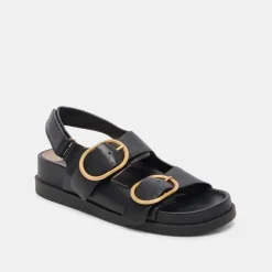 STARLA SANDALS BLACK LEATHER^Dolce Vita New