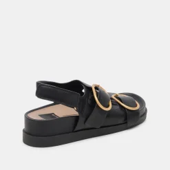 STARLA SANDALS BLACK LEATHER^Dolce Vita New