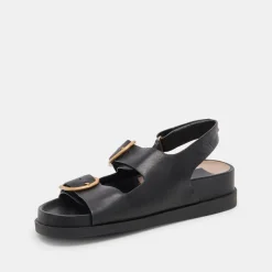 STARLA SANDALS BLACK LEATHER^Dolce Vita New
