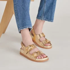 STARLA SANDALS GOLD DISTRESSED LEATHER^Dolce Vita Discount