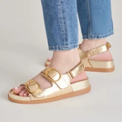 STARLA SANDALS GOLD DISTRESSED LEATHER^Dolce Vita Discount
