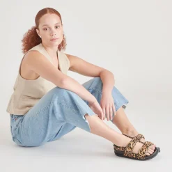STARLA SANDALS LEOPARD BLACK CALF HAIR^Dolce Vita Fashion