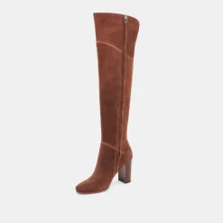 SURY WIDE CALF BOOTS DARK SADDLE SUEDE^Dolce Vita Best