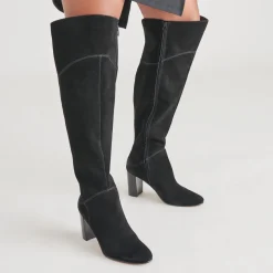 SURY WIDE CALF BOOTS ONYX SUEDE^Dolce Vita Best