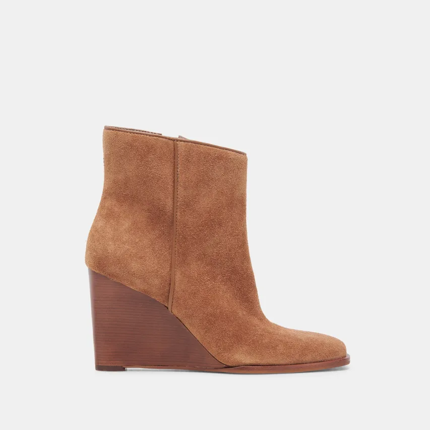 SUSANN WIDE BOOTIES CHESTNUT SUEDE^Dolce Vita New
