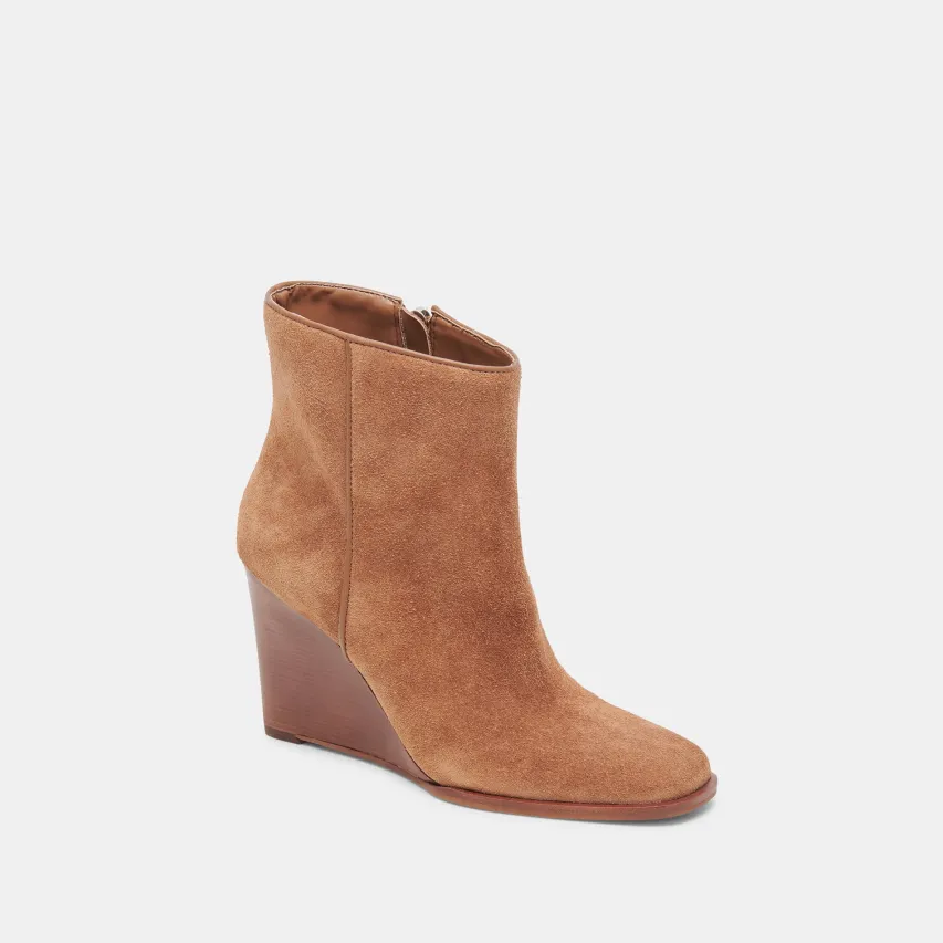 SUSANN WIDE BOOTIES CHESTNUT SUEDE^Dolce Vita New