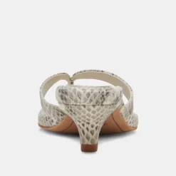 TASIAH SANDALS GREY WHITE EMBOSSED LEATHER^Dolce Vita Hot