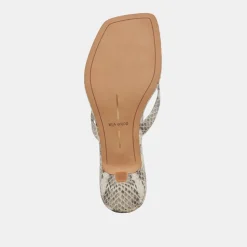TASIAH SANDALS GREY WHITE EMBOSSED LEATHER^Dolce Vita Hot
