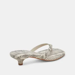 TASIAH SANDALS GREY WHITE EMBOSSED LEATHER^Dolce Vita Hot