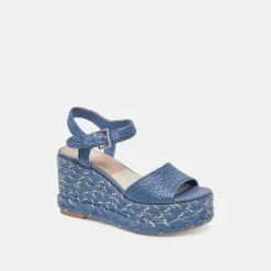 TIAGO WEDGES BLUE RAFFIA^Dolce Vita Hot