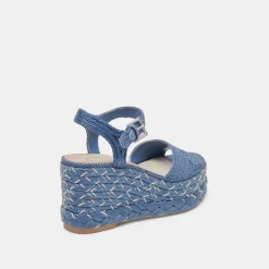 TIAGO WEDGES BLUE RAFFIA^Dolce Vita Hot