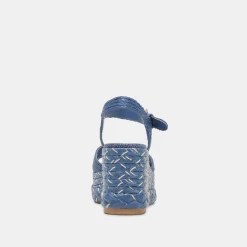 TIAGO WEDGES BLUE RAFFIA^Dolce Vita Hot