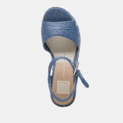 TIAGO WEDGES BLUE RAFFIA^Dolce Vita Hot