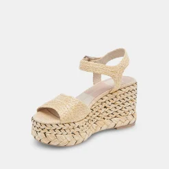 TIAGO WEDGES LT NATURAL RAFFIA^Dolce Vita Online