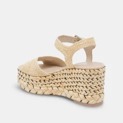 TIAGO WEDGES LT NATURAL RAFFIA^Dolce Vita Online