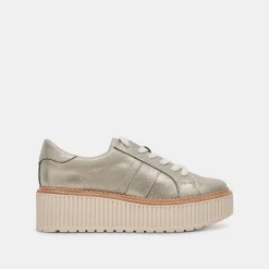 TIGER SNEAKERS LIGHT GOLD LEATHER^Dolce Vita Best
