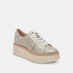 TIGER SNEAKERS LIGHT GOLD LEATHER^Dolce Vita Best